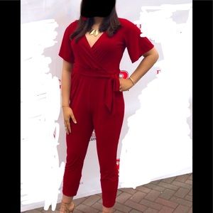 EXPRESS Red Jumpsuit